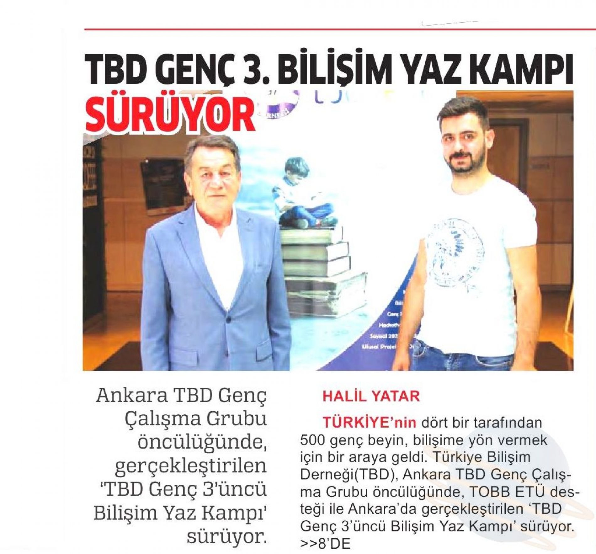 TBD 3. Bilişim Yaz Kampı Basından Haberler