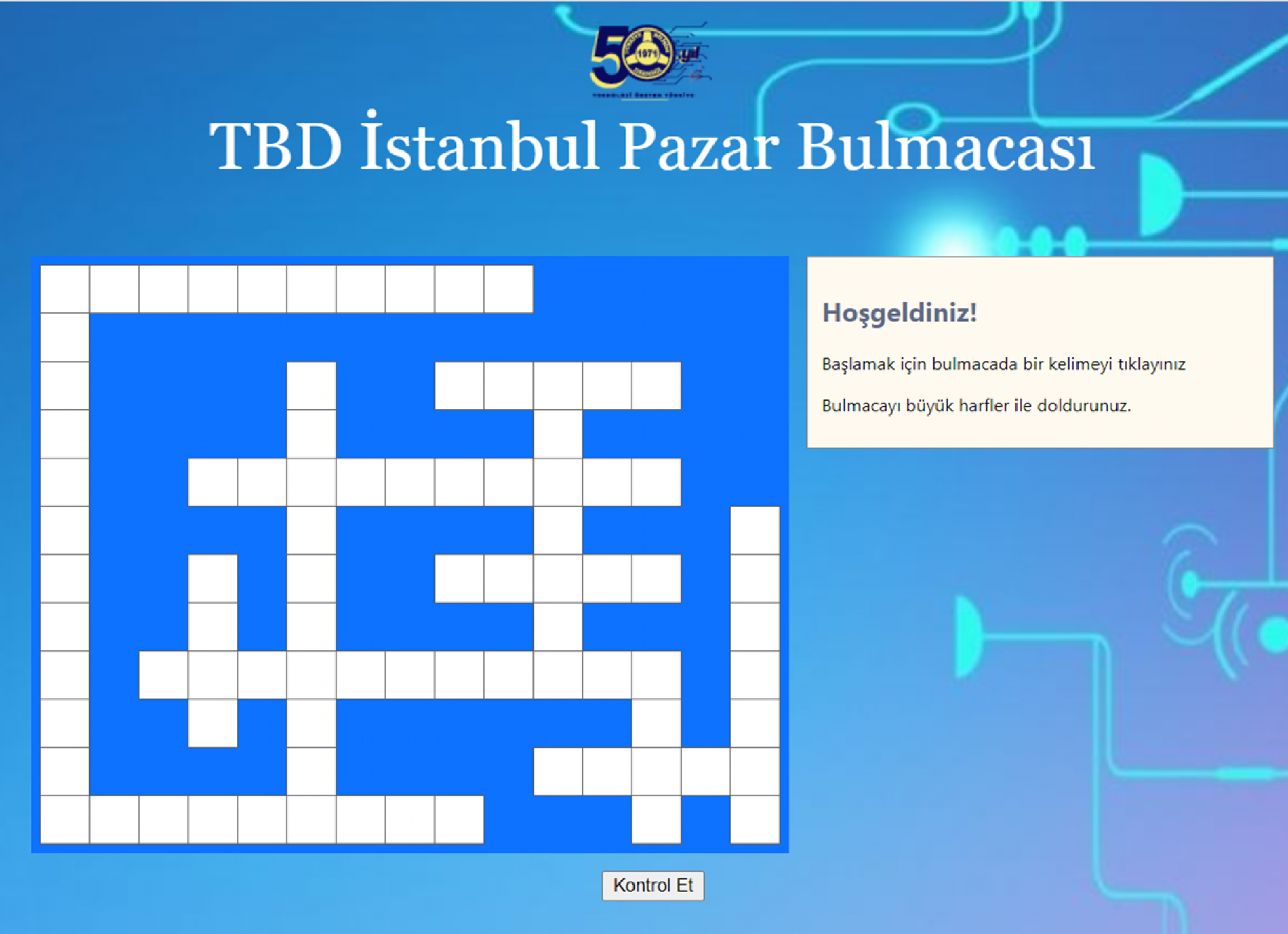 TBD İstanbul Pazar Bulmacası
