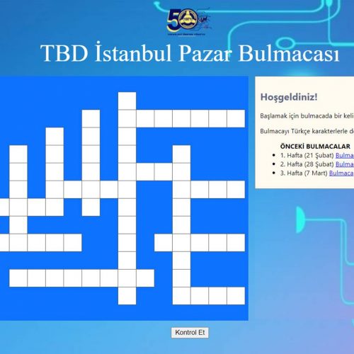 TBD İstanbul 14 Mart Pazar Bulmacası