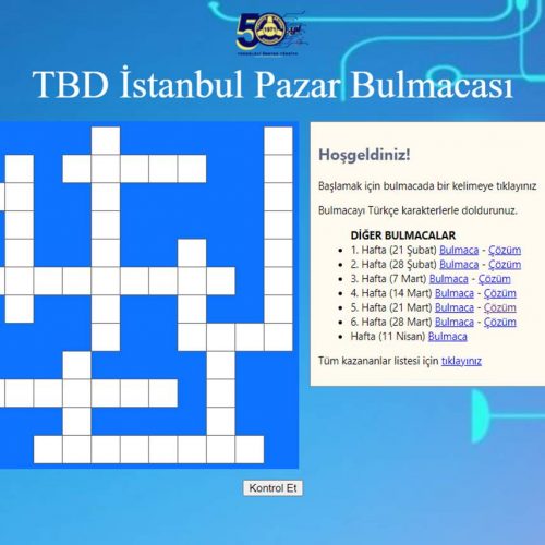 TBD İstanbul 11 Nisan Pazar Bulmacası
