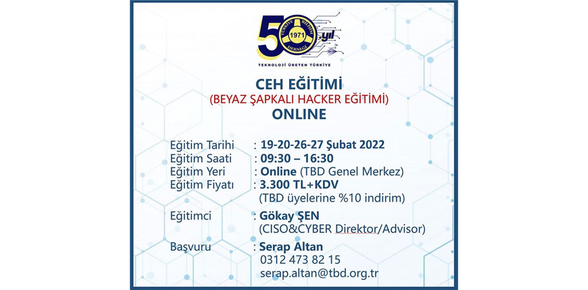 CEH (Beyaz Şapkalı Hacker) Eğitimi