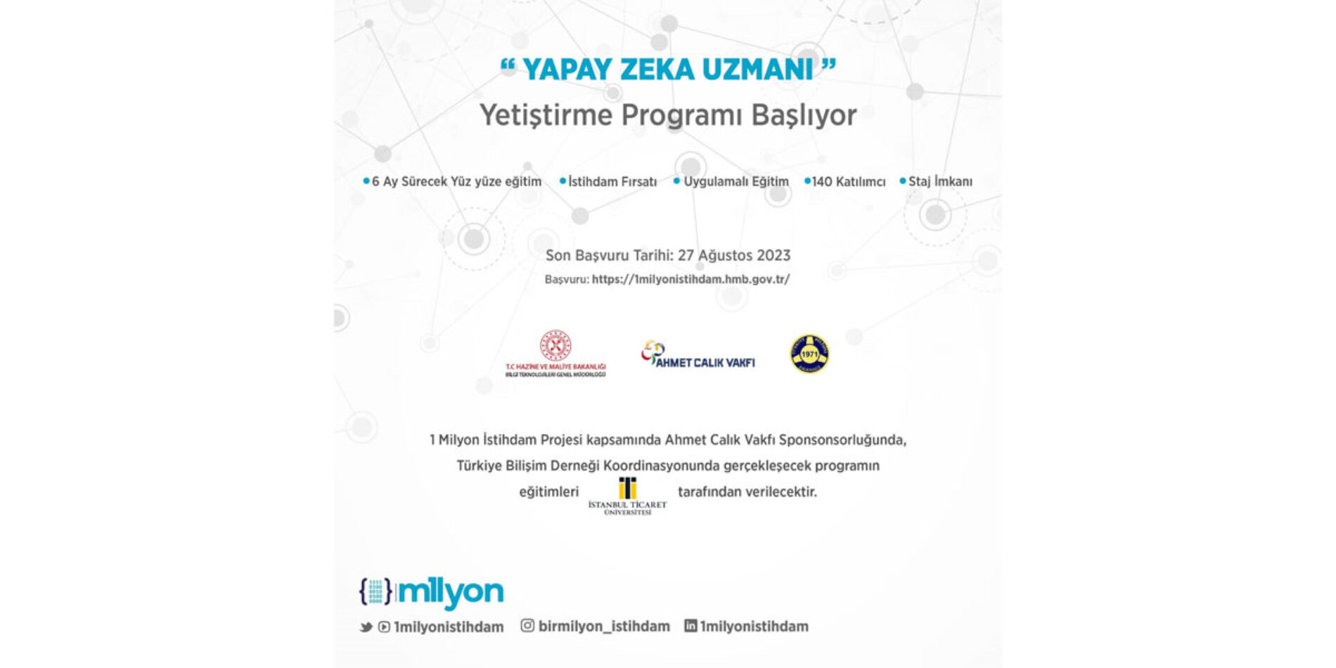“Yapay Zeka Uzmanı” Yetiştirme Programı Başlıyor