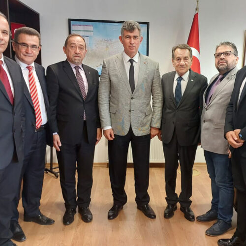 TBD Genel Başkanı Sayın Rahmi AKTEPE ve TBD Heyeti Türkiye Cumhuriyeti Lefkoşa Büyükelçisi Prof. Dr. Sayın Metin FEYZİOĞLU’nu Makamında Ziyaret Etti