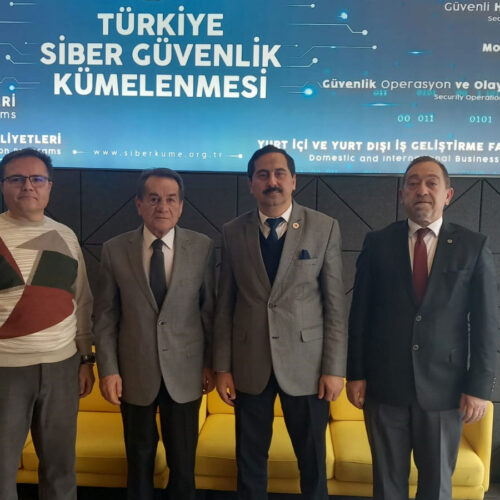 TBD Genel Başkanı Sayın Rahmi AKTEPE  ve TBD Genel Başkan Yardımcısı Sayın M.Ali YAZICI Türkiye Siber Güvenlik Kümelenmesi Genel Koordinatörü Sayın Alpaslan KESİCİ’yi Makamında Ziyaret Etti